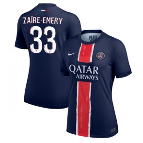 Paris Saint-Germain Warren Zaire-Emery #33 Domaci Dres za Ženska 2024-25 Kratak Rukavima